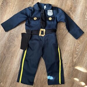 Amscan Infant Boys Cop Police Recruit Costume Navy 6-12 MOS + toy handcuffs